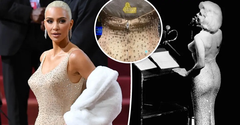 Kim Kardashian làm hỏng váy của huyền thoại Marilyn Monroe